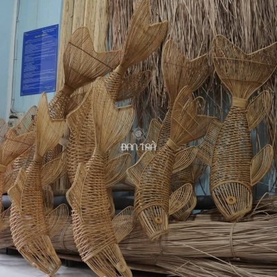 Large rattan fish light