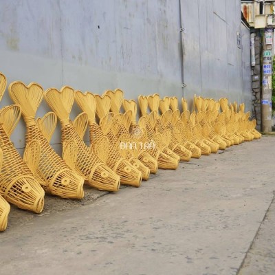 Large rattan fish light