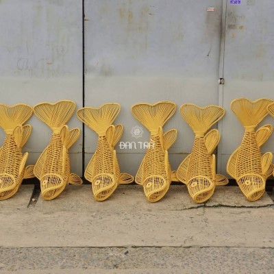 ​  Small Rattan Fish Pendant Light  ​