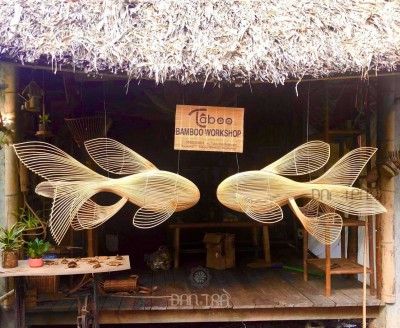 Rattan Fish Light