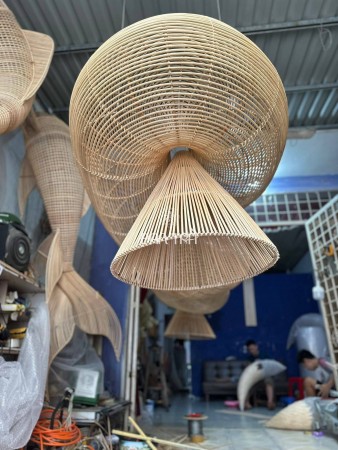 Rattan Cloud Pendant Light