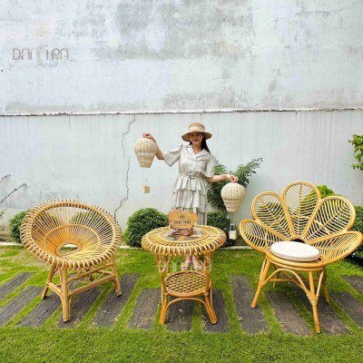 Flower rattan chair