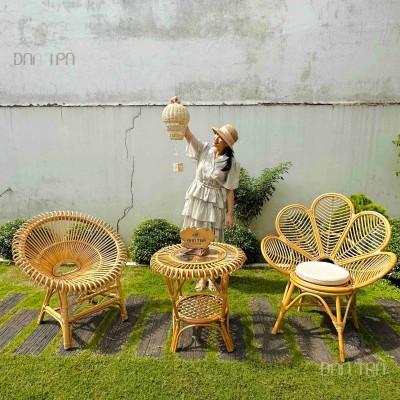 Flower rattan chair