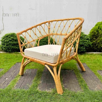 Classic Charm Rattan Lounge Chair