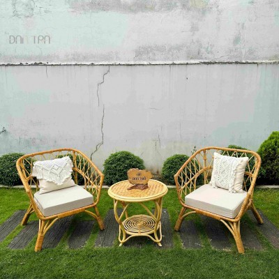 Classic Charm Rattan Lounge Chair