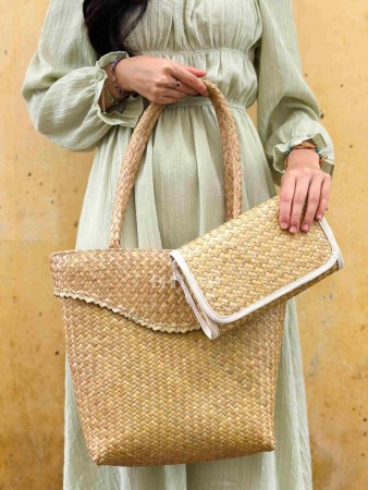 Handwoven Seagrass Tote Bag