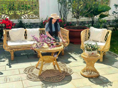 Rattan Queen Violet sofa set