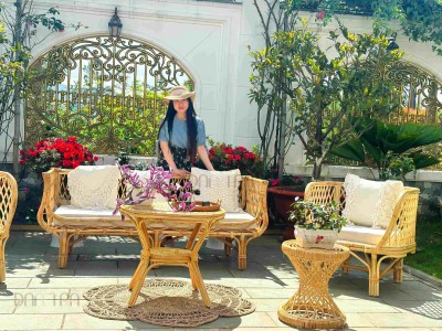 Rattan Queen Violet sofa set