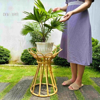 Flower Rattan Plant Stand