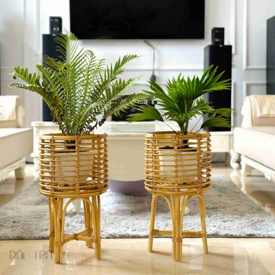 Boho Rattan Plant Stand