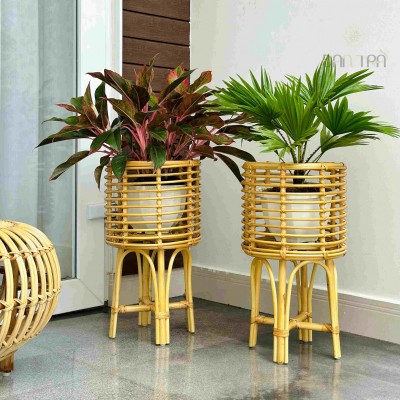 Boho Rattan Plant Stand