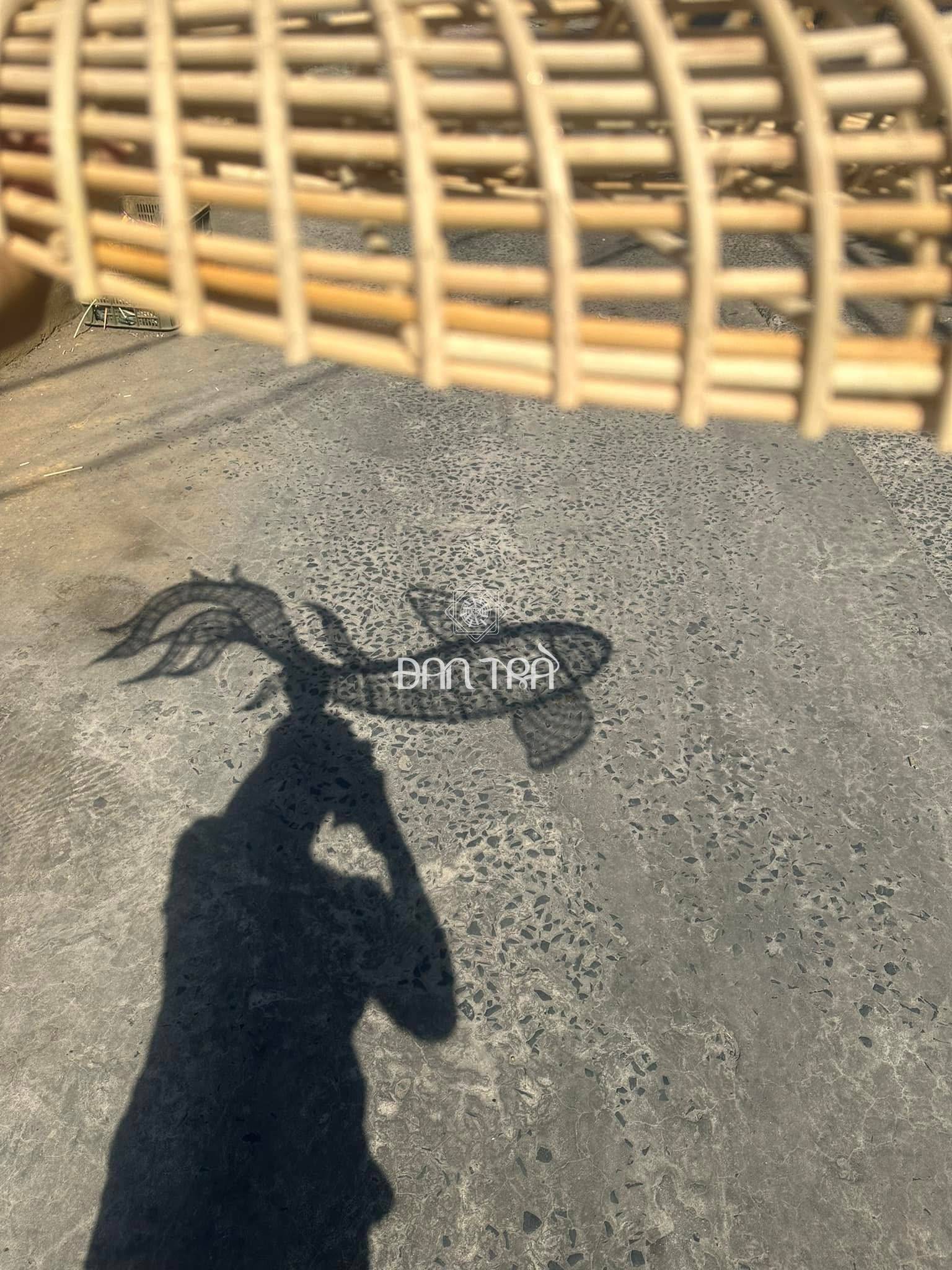 rattan fish hanging lamp 